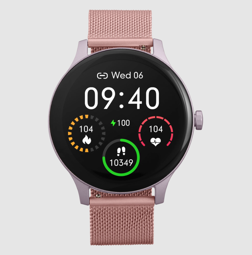 Smartwatch damski Garett Classy r&oacute;żowy, stalowy