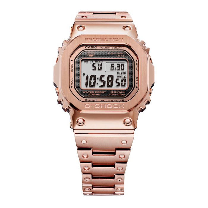 Złoty zegarek na stalowej bransolecie G-Shock G-Steel Premium GMW-B5000GD-4ER