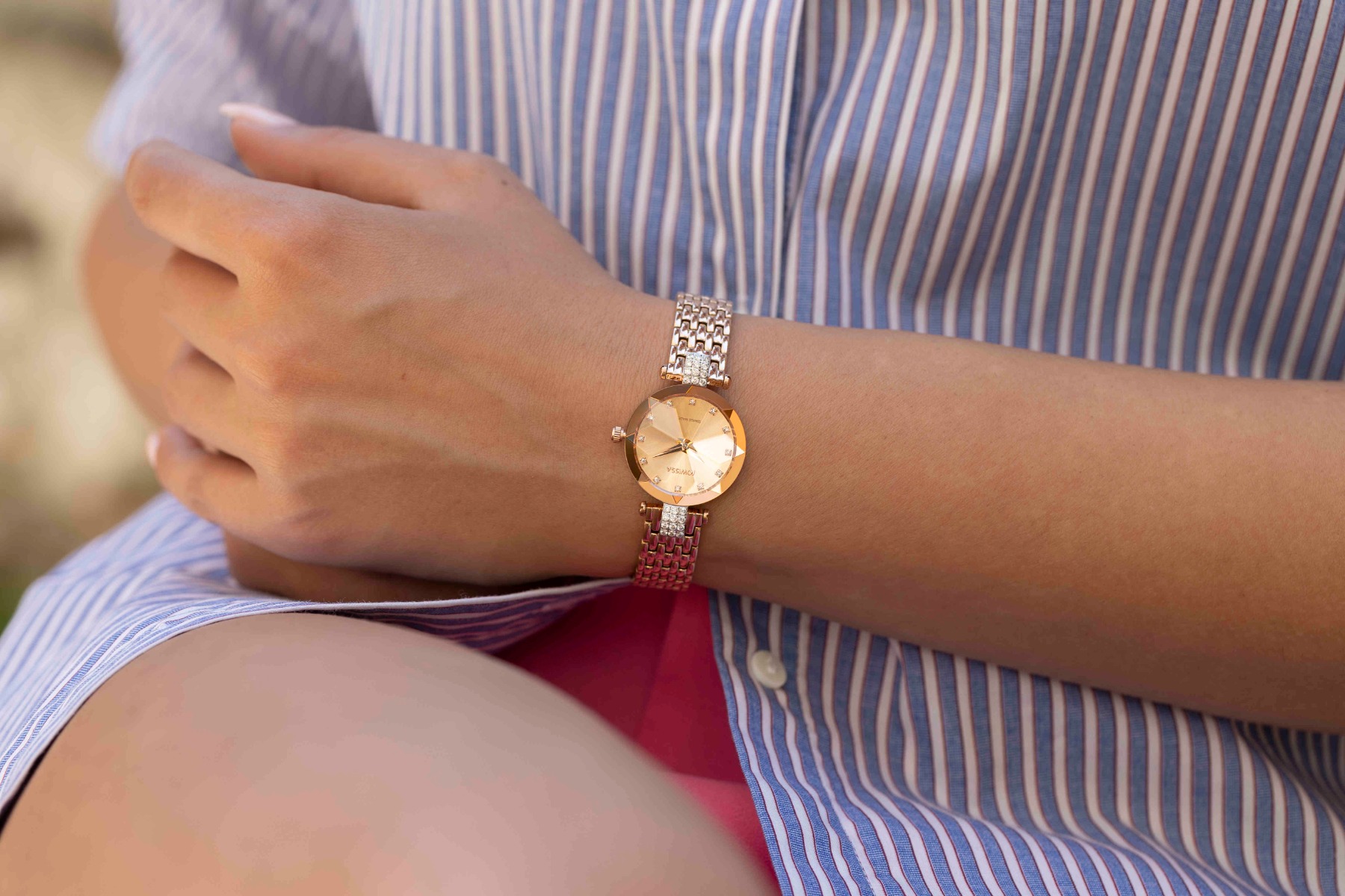 Zegarek Damski Jowissa Facet Strass Swiss Ladies Watch J5.773.S