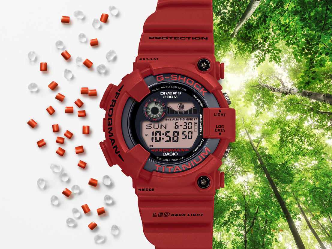 czerwony zegarek męski G-Shock Frogman GW-8230NT-4ER z okazji 30-lecia linii Frogman