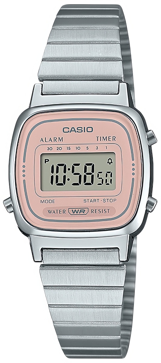 Damski zegarek Casio VIntage LA670WEA-4A2EF z różową tarczą
