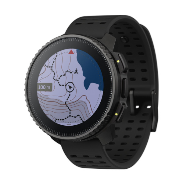 Smartwatch SUUNTO Vertical Black Sand SS050863000 z czarną kopertą i szarym paskiem, wytrzymałość baterii do 60 dni