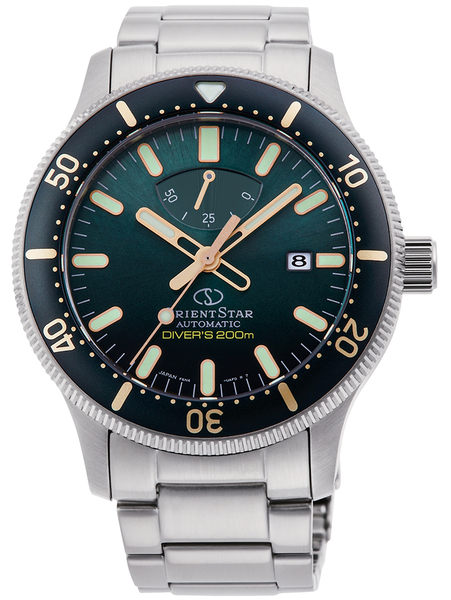 Zegarek męski z zieloną tarczą Orient Star Sports RE-AU0307E00B