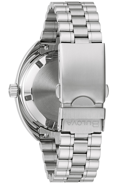 Odkryj Zegarek męski automatyczny Bulova 96B405 z niebieską tarczą na stalowej bransolecie