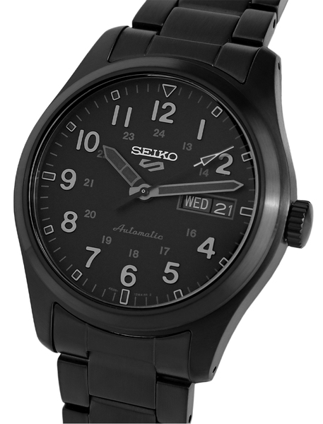 Odkryj czarny zegarek męski Seiko 5 Sports SI SRPJ09K1