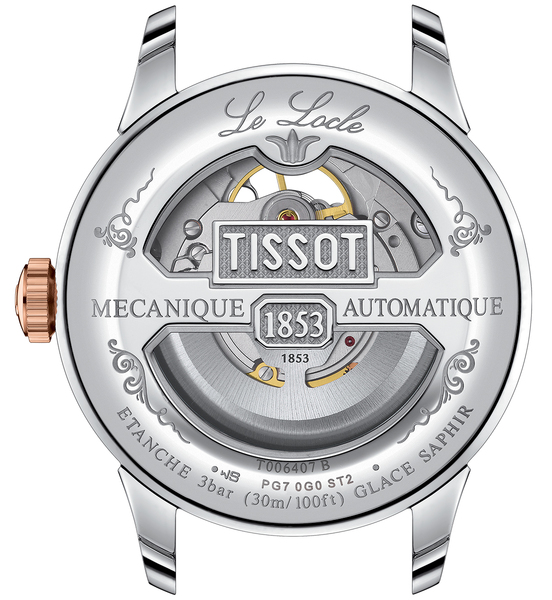 Zegarek męski Tissot Le Locle T006.407.22.033.02 z odkrytym mechanizmem