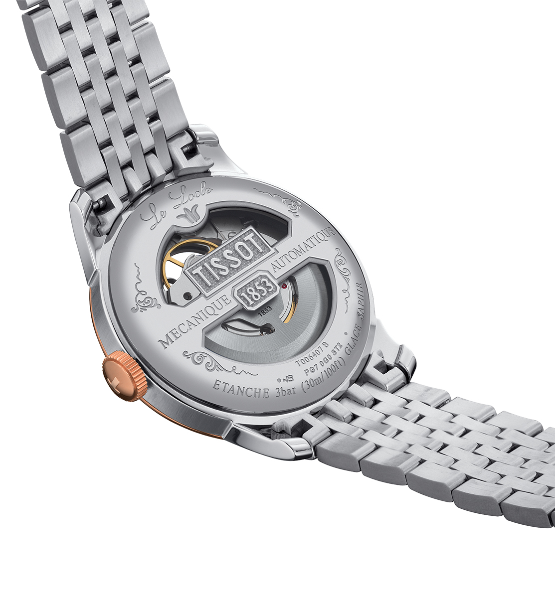 Zegarek męski Tissot Le Locle T006.407.22.033.02 z odkrytym mechanizmem