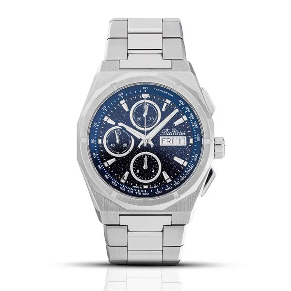 Zegarek męski na Bransolecie Balticus Gwiezdny Pył The O z zieloną tarczą