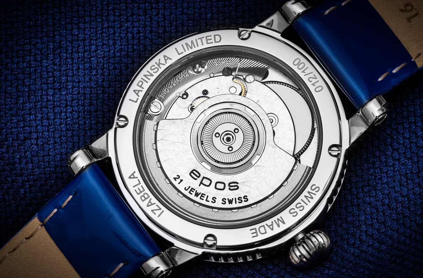 Elegancki zegarek damski na pasku z diamentami Epos Diamonds by Izabela Łapińska Limited Edition 4390.152.20.98.96