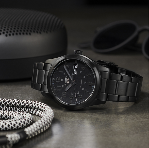 Odkryj czarny zegarek męski Seiko 5 Sports SI SRPJ09K1