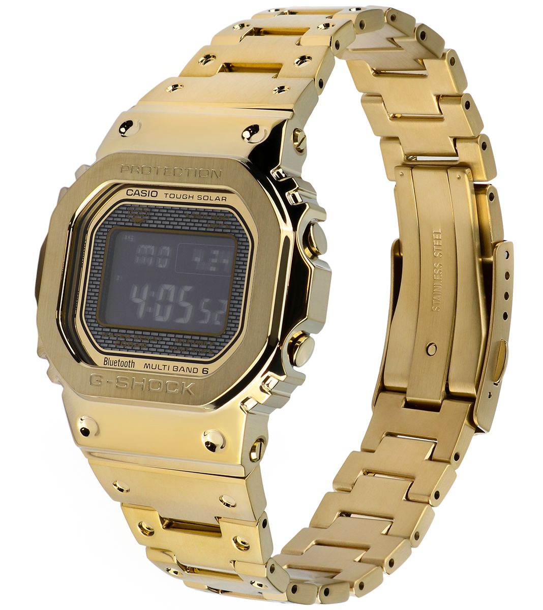 Złoty zegarek na stalowej bransolecie G-Shock G-Steel Premium GMW-B5000GD-9ER