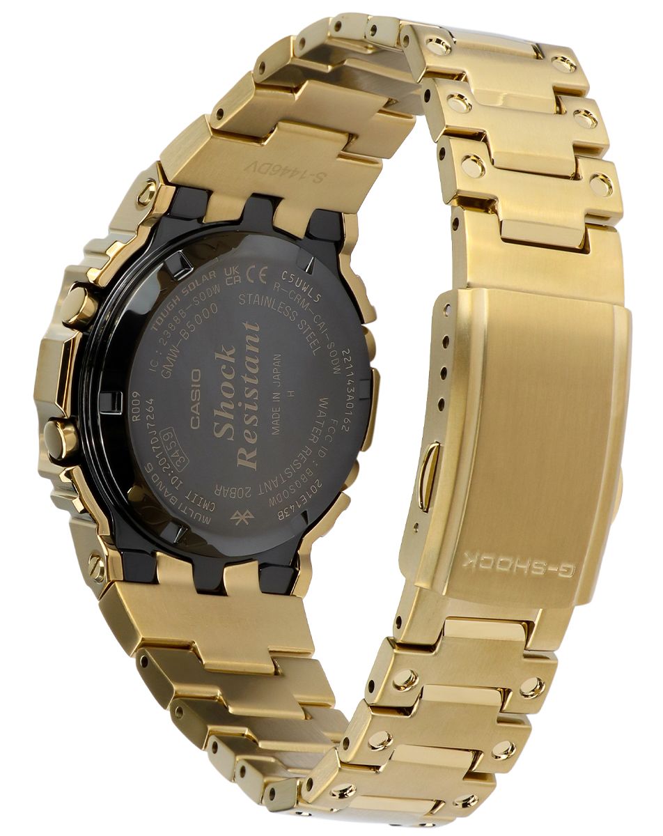 Złoty zegarek na stalowej bransolecie G-Shock G-Steel Premium GMW-B5000GD-9ER
