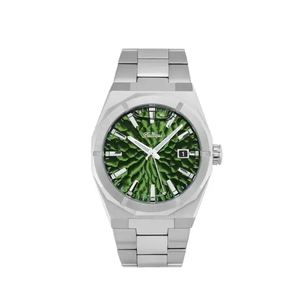 Zegarek męski na Bransolecie Balticus Gwiezdny Pył The O z zieloną tarczą
