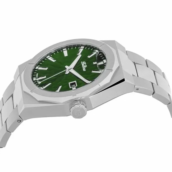 Zegarek męski na Bransolecie Balticus Gwiezdny Pył The O z zieloną tarczą